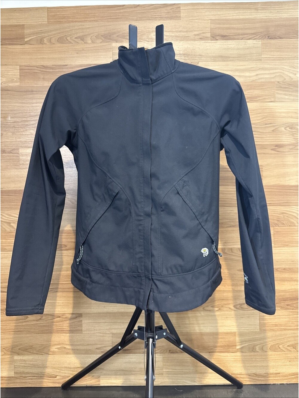 Mountain Hardwear Women’s Softshell Mockneck Full Zip Jacket In Black Size Small